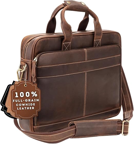 brown briefcase